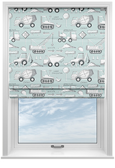 Tinker Town, Seafoam - Roman Blind